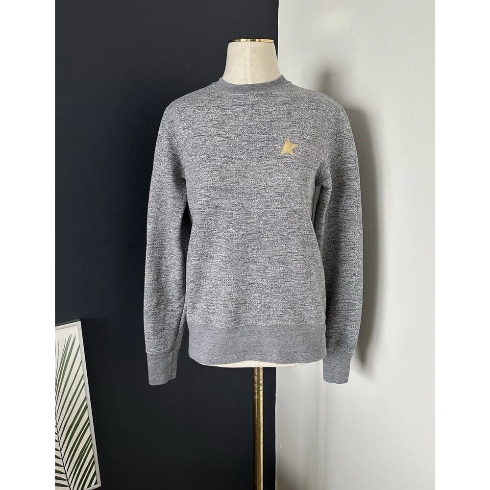 Golden Goose Sweatshirt Athena Melange Gold Star Crewneck - Picture 2 of 13